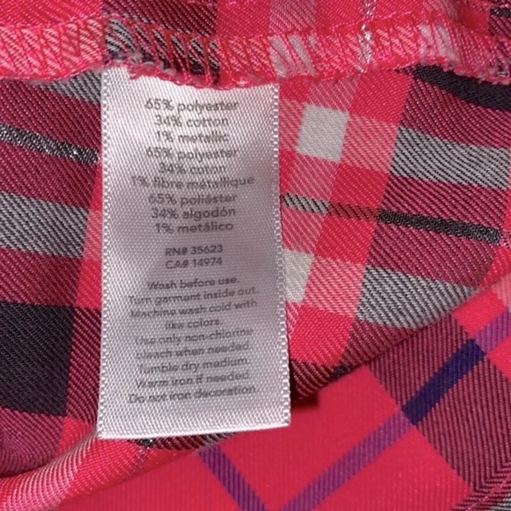 Carters pink plaid shirt 3 months new without tags